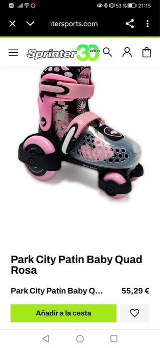 Patines Park City niña talla 30-33 rosa