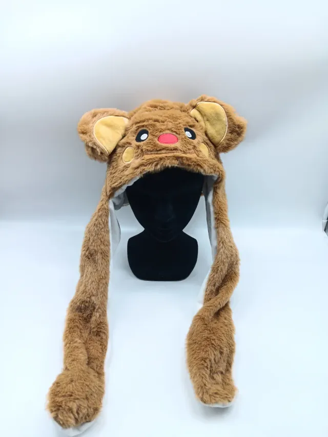 Gorro peluche orejas marrón