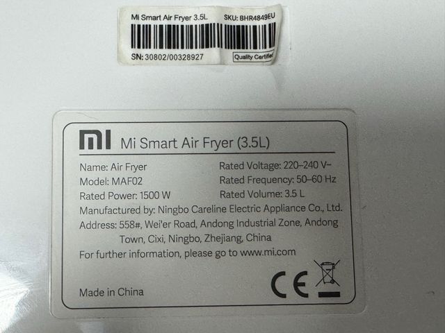 Freidora Xiaomi Mi Smart Air Fryer 3.5L