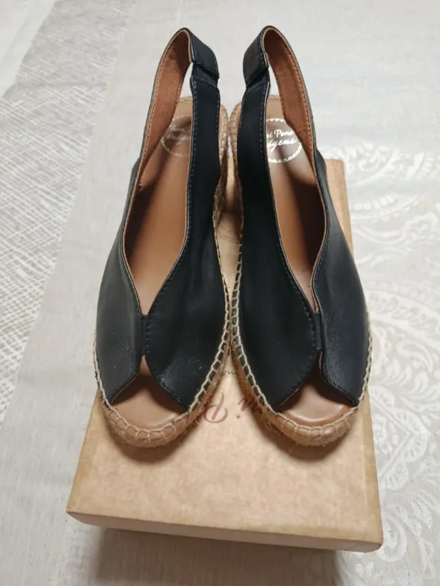 Cuñas Piel Negro Tony Pons Talla 37