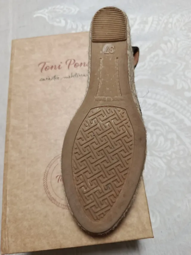 Cuñas Piel Negro Tony Pons Talla 37