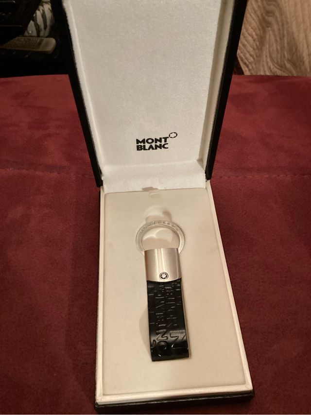 Llavero Montblanc Cuero Negro Nuevo