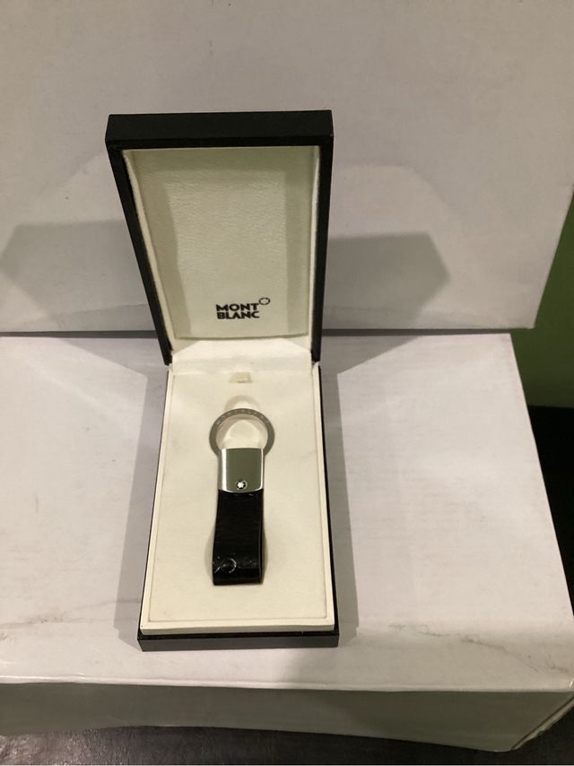 Llavero Montblanc Cuero Negro Nuevo