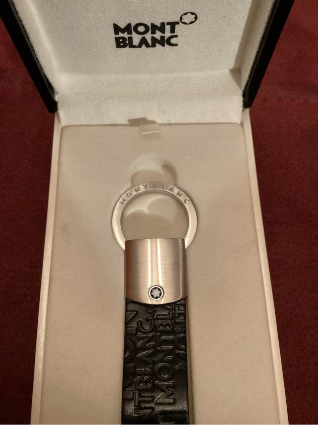 Llavero Montblanc Cuero Negro Nuevo