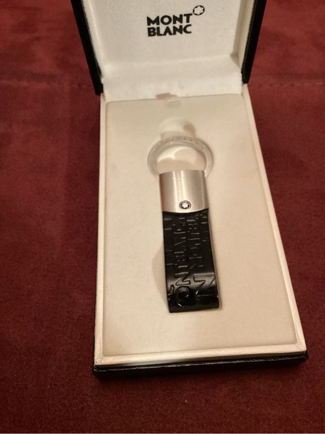 Llavero Montblanc Cuero Negro Nuevo