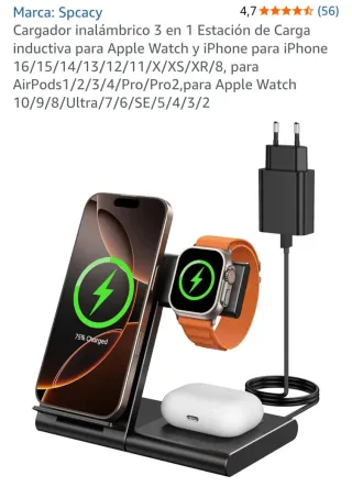 Estación Carga 3 en 1 iPhone/Watch/AirPods