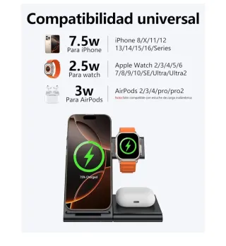 Estación Carga 3 en 1 iPhone/Watch/AirPods