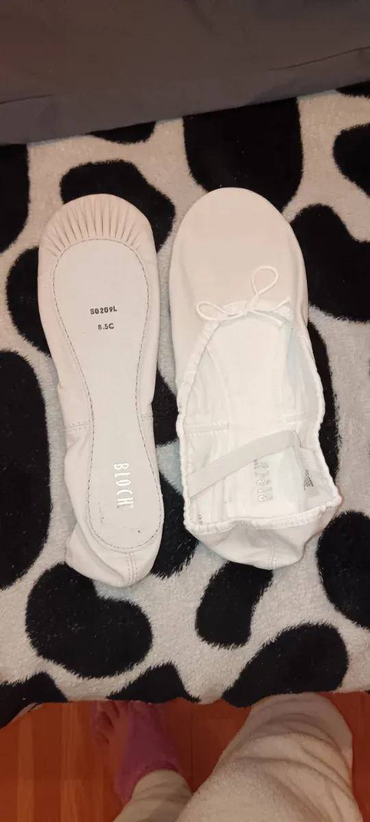 Zapatillas de ballet blancas. Talla 8.5. 41.5-42