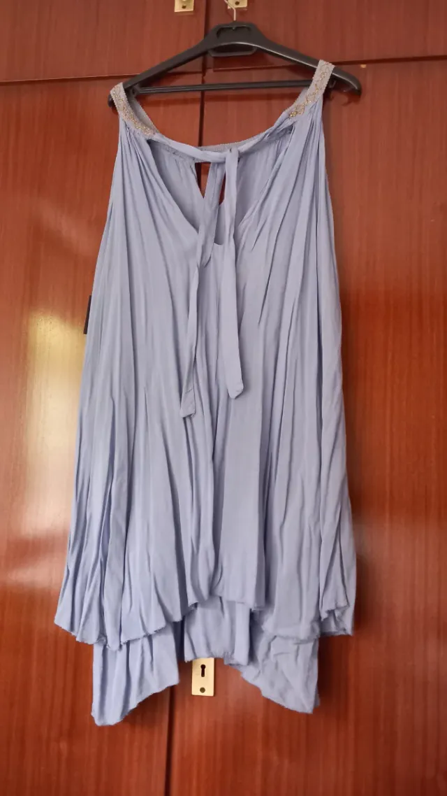 Vestido verano asimétrico azul