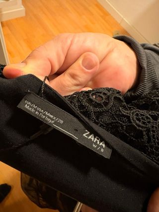 Falda larga tul negra