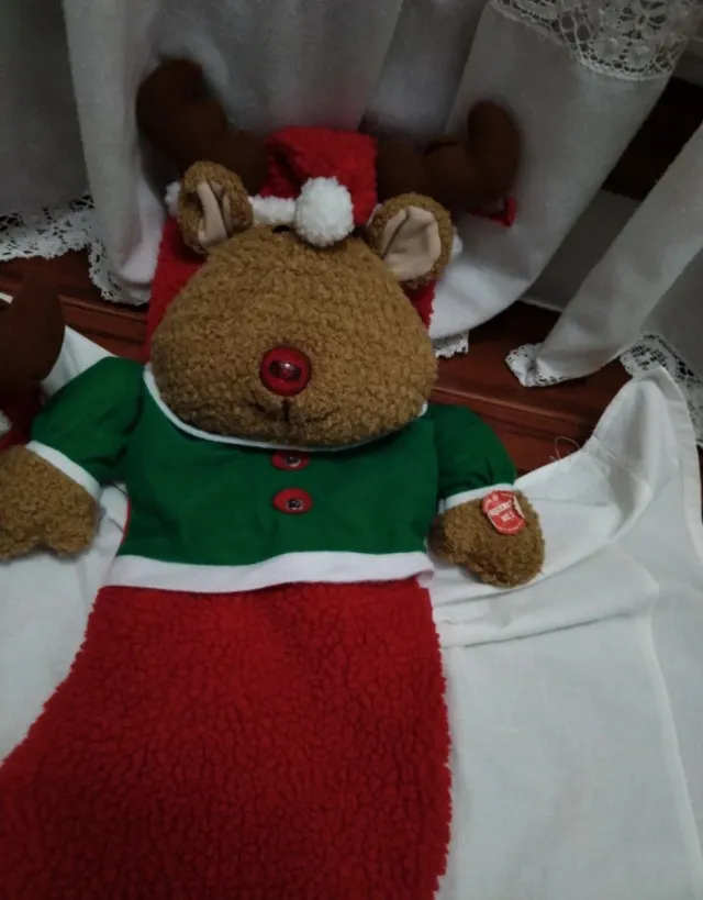 Set di 2 Stivali Natalizi a Forma di Renna