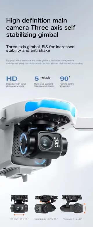 Drone S-X1 GPS Cámara HD 1080p Gimbal