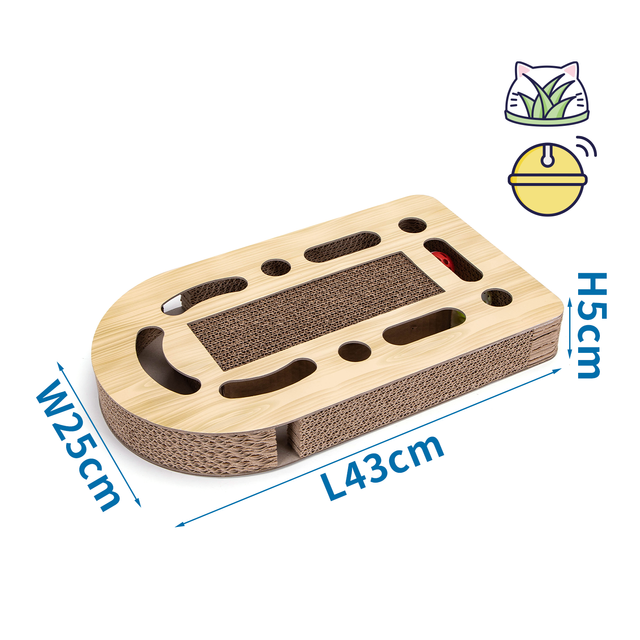 Rascador para Gatos Cartón Ondulado 43x25x5cm