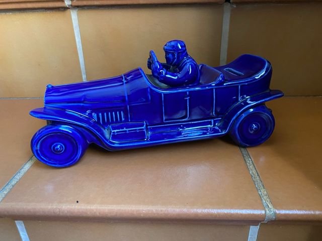 Coche Hucha Cerámica Azul Cobalto