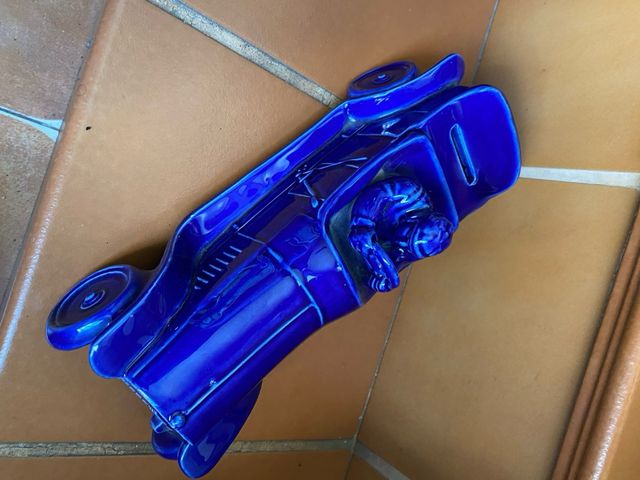 Coche Hucha Cerámica Azul Cobalto