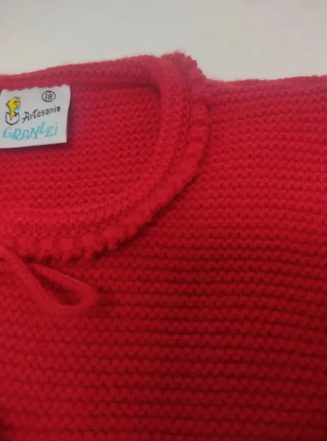 Chaqueta lana roja 18 meses