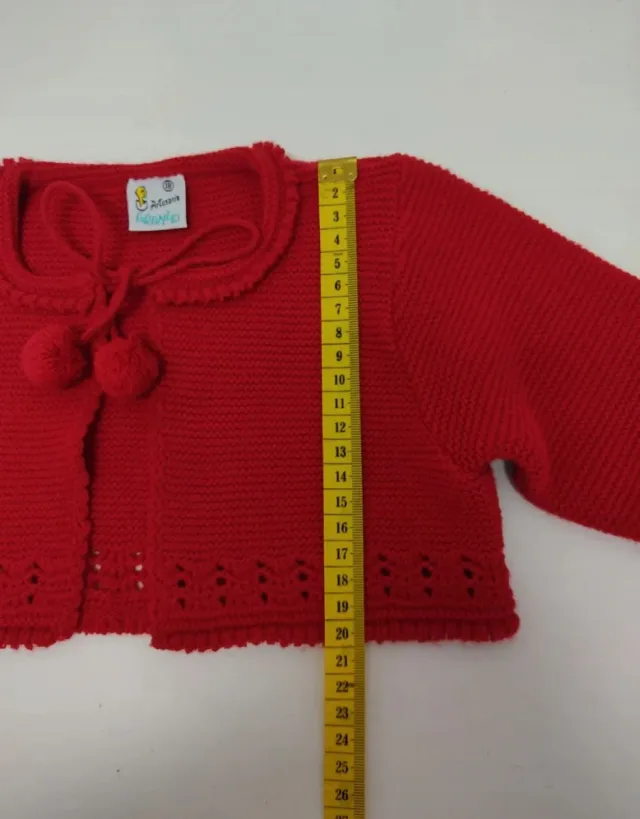 Chaqueta lana roja 18 meses