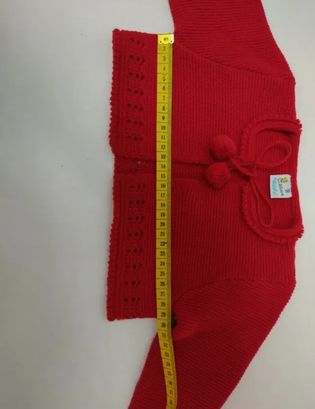 Chaqueta lana roja 18 meses