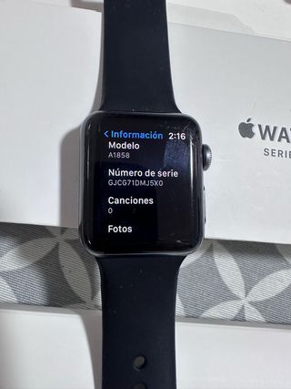 Apple Watch Series 3 38mm Gris Espacial