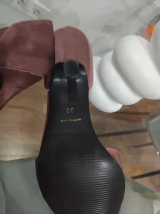 Sandalias tacón rosa T.39