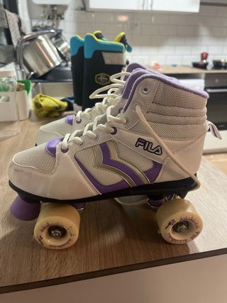 Patines Fila Blancos y Morados