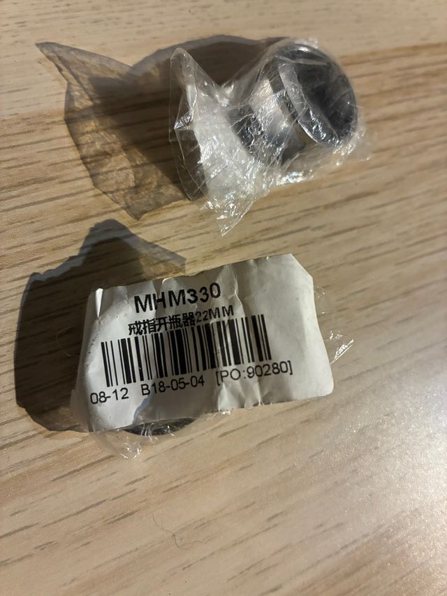 Lote 2 Anillos Abrechapas Metálicos. diámetro 22mm