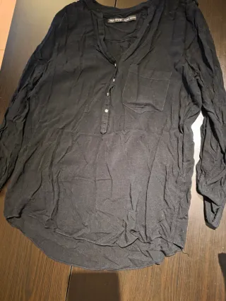 Camisa Zara manga larga negra Talla M