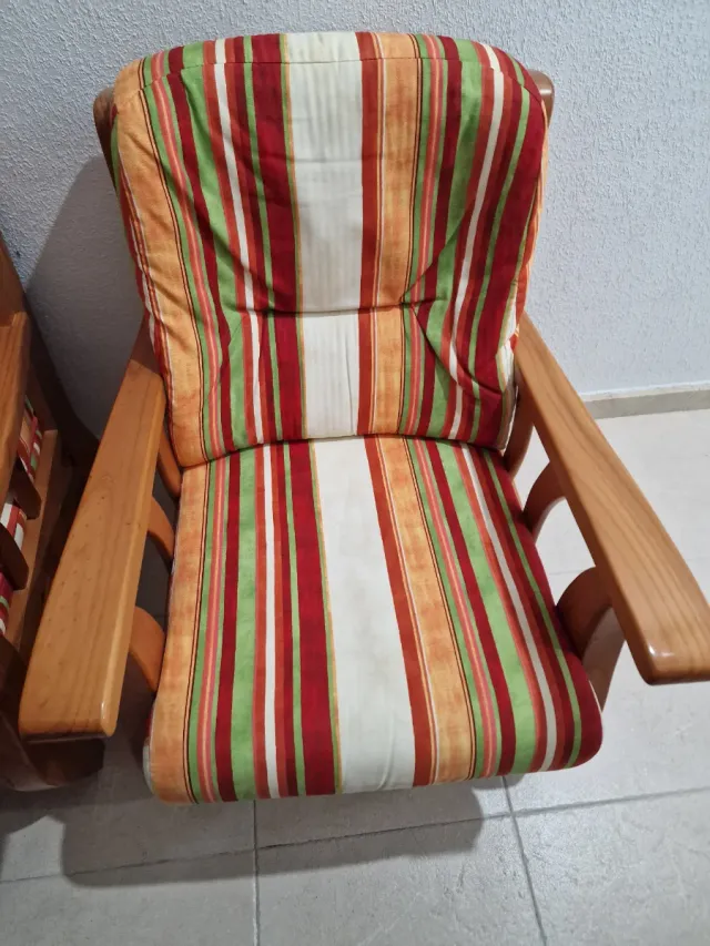Conjunto sillones 3+1+1 plazas pino macizo