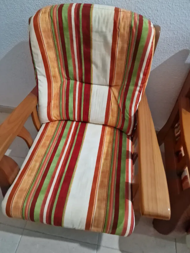 Conjunto sillones 3+1+1 plazas pino macizo