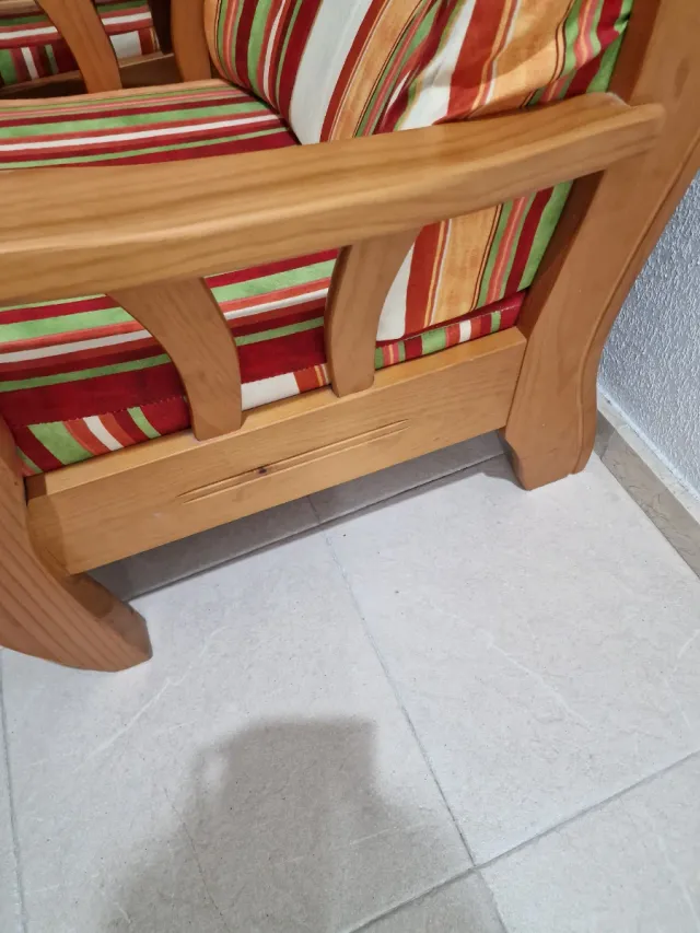 Conjunto sillones 3+1+1 plazas pino macizo