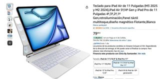 Teclado magnético para iPad Blanco