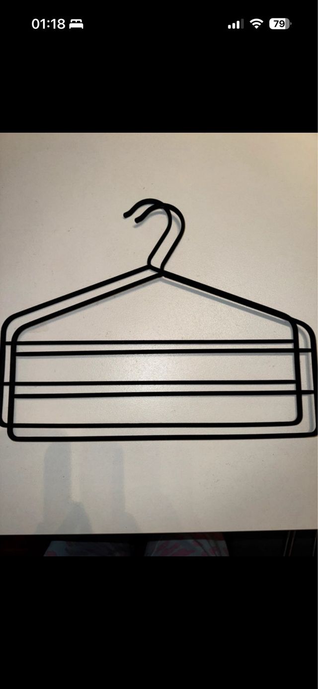 2 grucce appendiabiti in velluto nero