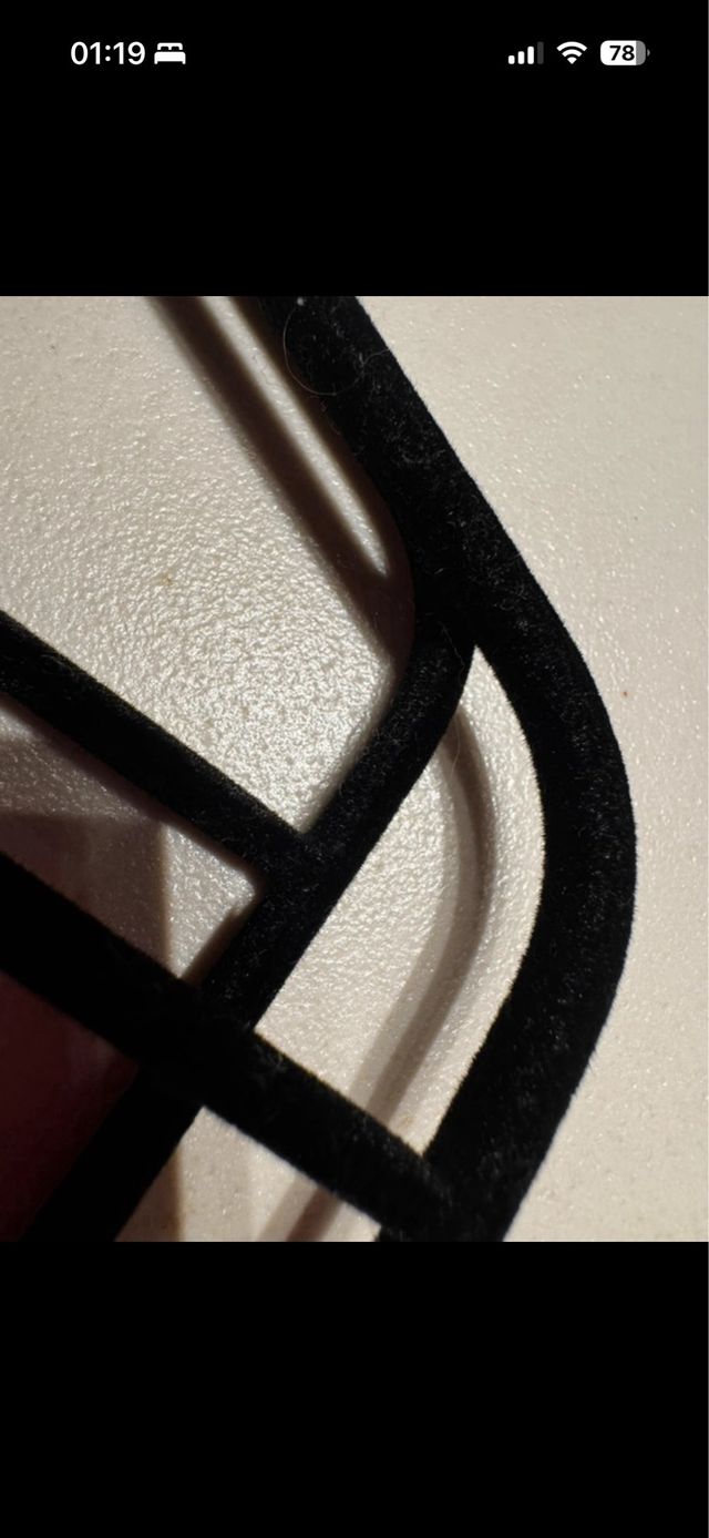 2 grucce appendiabiti in velluto nero