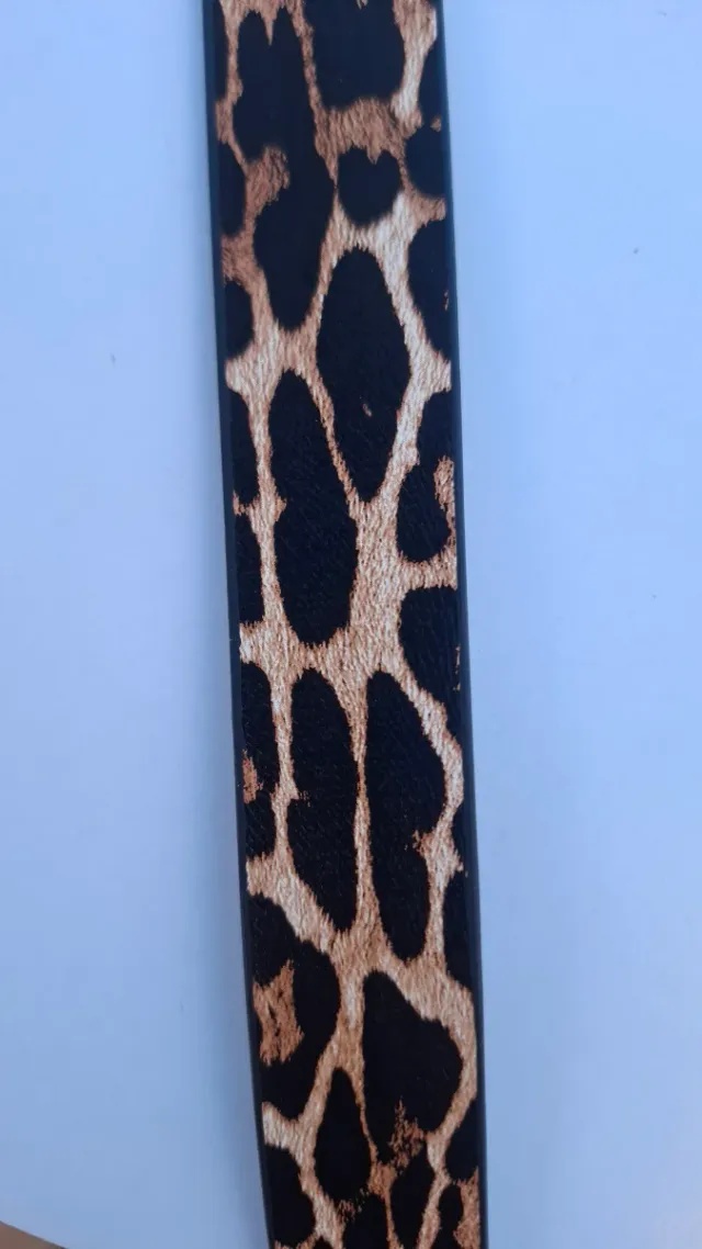 Cinturón Leopardo Hebilla Dorada