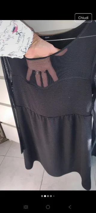 Vestito corto nero Tezenis