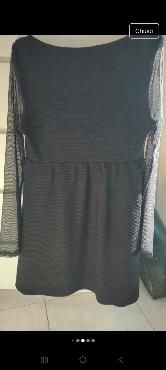 Vestito corto nero Tezenis