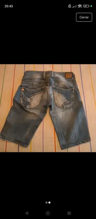 Bermuda vaquera azul mujer