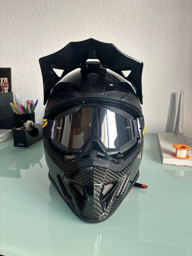 Casco Motocross Fibra Carbono