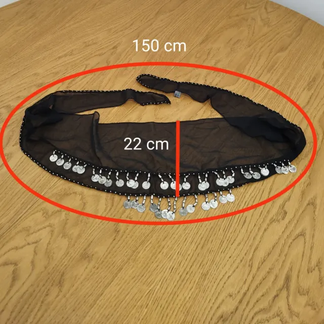 Pañuelo danza árabe con monedas