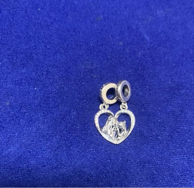 Charm Corazón regalo Hermanas pulsera Pandora plat