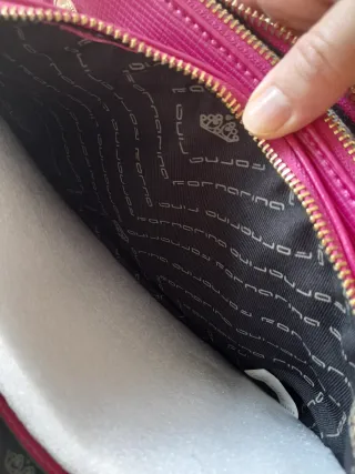 Bolso Fornarina azul ,gris y fusia  