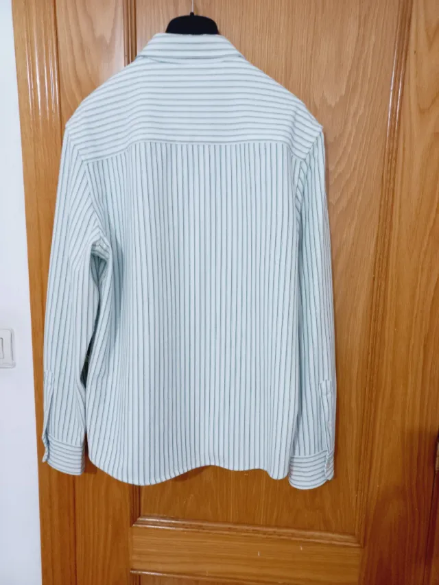 Camisa Zara Rayas Verdes Talla M