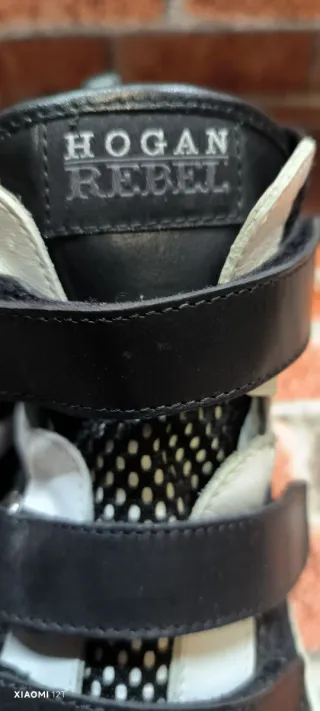 Hogan Rebel Sneakers Alte Nere e Bianche