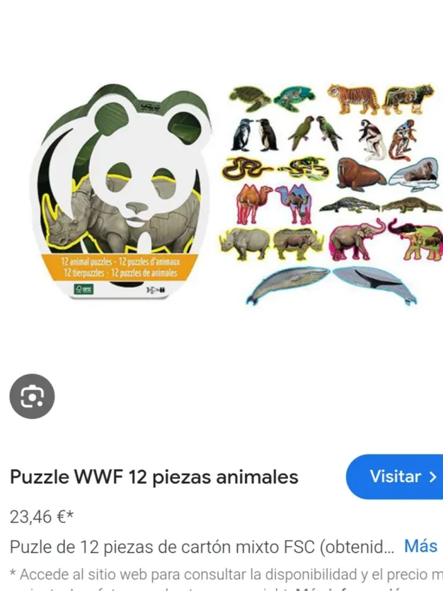 12 Puzzles WWF Animales