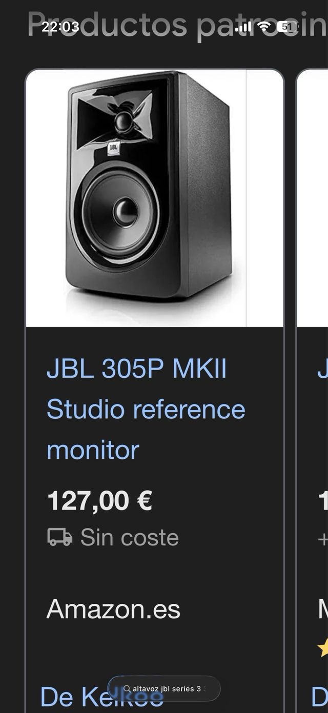 Altavoces JBL Profesional Serie 3
