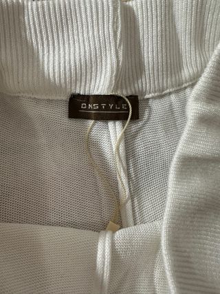 Pantalón de punto blanco talla única