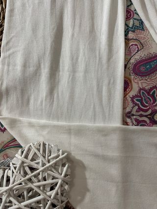 Pantalón de punto blanco talla única