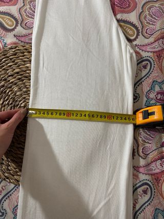 Pantalón de punto blanco talla única