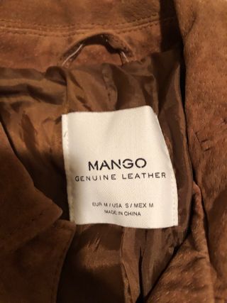 Chaqueta Mango Ante Marrón