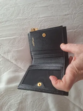 Billetero YSL Negro y Dorado